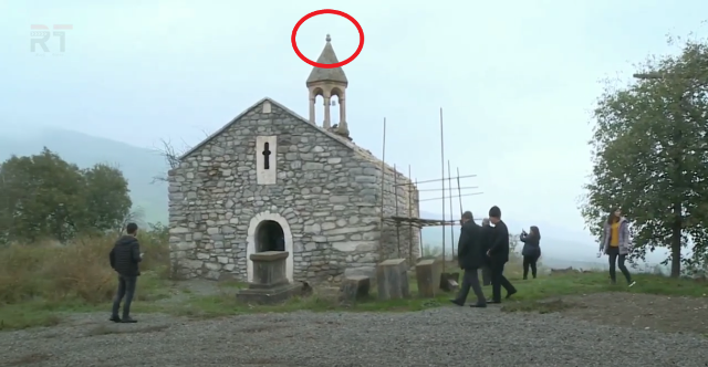 Вандализм в Гадруте: азербайджанцы убрали крест с купола церкви Спитак хач (Белый крест). Karabakh Records