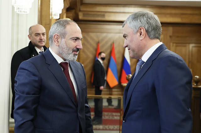 Володин, подчеркнув, что официальный визит премьер-министра Армении имеет особое значение в плане дальнейшего расширения двусторонних отношений