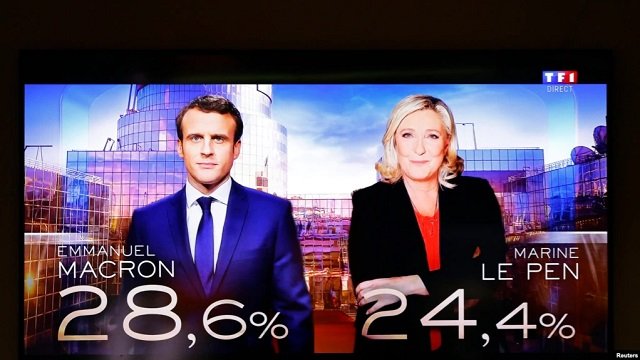 Макрон и Ле Пен выходят во второй тур выборов президента Франции. Interfax