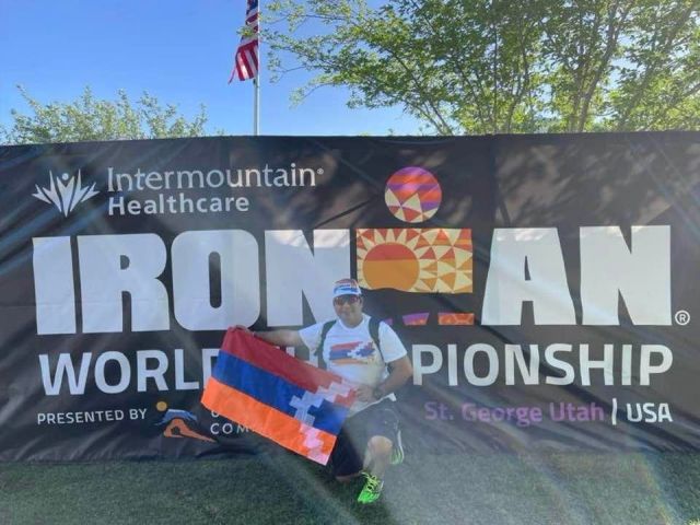 Флаг Арцаха начал развеваться на чемпионате мира престижного турнира «Ironman»