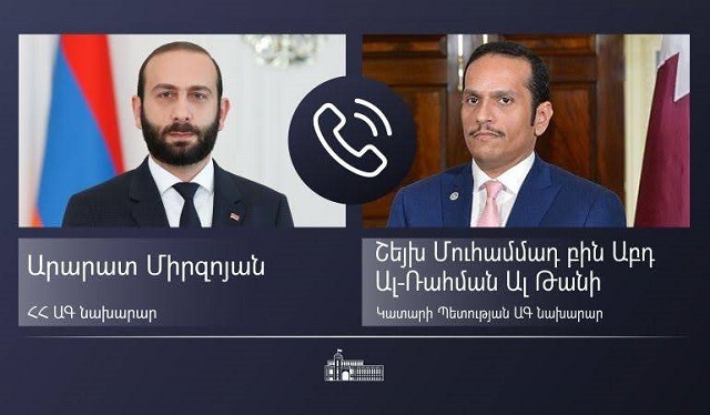Арарат Мирзоян и шейх Мухаммад бин Абд аль-Рахман Аль Тани обменялись мнениями по вопросам региональной безопасности и стабильности