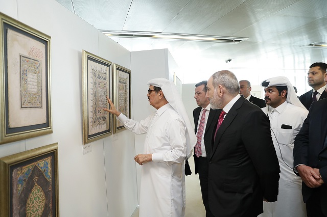 В рамках визита премьер-министра Пашиняна в Доху открылась выставка «Записки на арабском языке из Армении: наследие во имя культурного диалога»