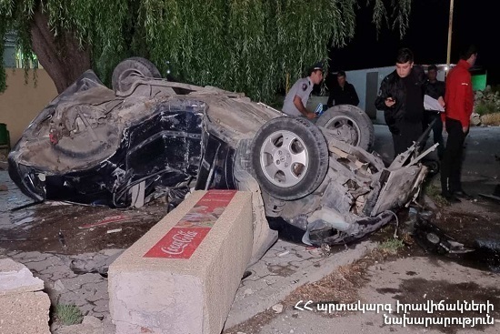 ДТП на автодороге Аштарак-Эчмиадзин: есть погибший и пострадавший