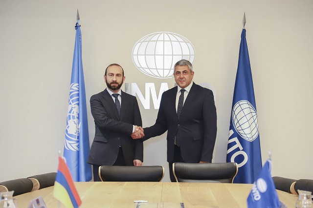 Арарат Мирзоян в Мадриде встретился с генеральным секретарем ВТООН