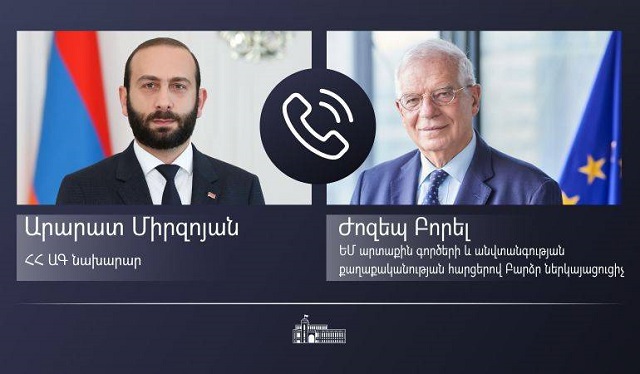 Арарат Мирзоян и Жозеп Боррель обсудили вопросы, касающиеся полномочий, деятельности и расположения гражданской миссии ЕС