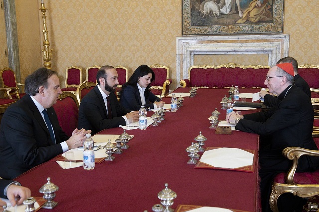 Арарат Мирзоян в Ватикане встретился с государственным секретарем Святого Престола Пьетро Паролином
