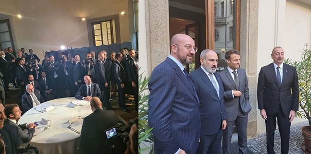 В Праге началась четырехсторонняя встреча Пашинян-Алиев-Мишель-Макрон