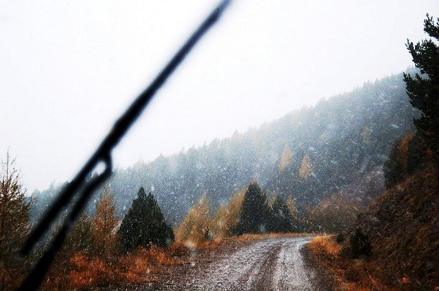В Ашоцке идет дождь со снегом