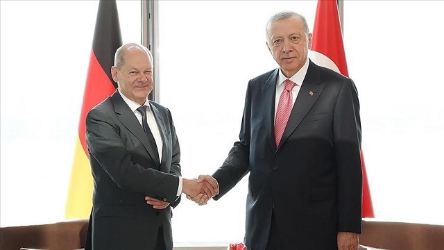Эрдоган и Шольц обсудили ситуацию в регионе. Anadolu Agency