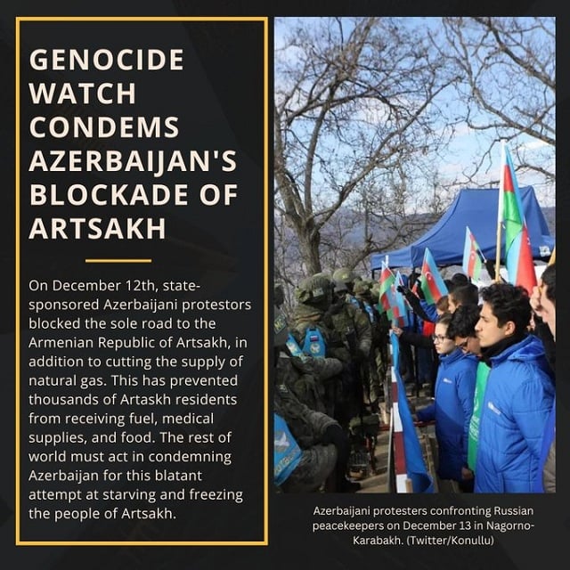 В Genocide Watch призвали США ввести санкции против Азербайджана