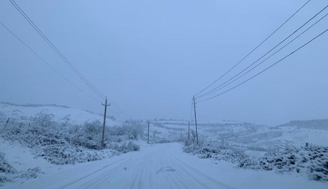 Во всех регионах Арцаха идет снег. В высокогорных зонах движение затруднено