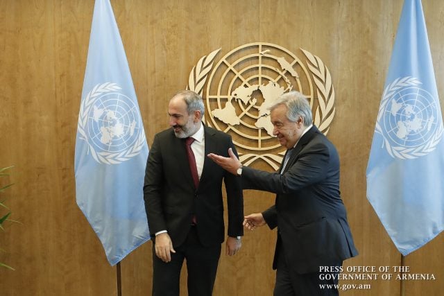 Антониу Гутерриш и Никол Пашинян договорились продолжить обсуждение вопроса об отправке миссии ООН