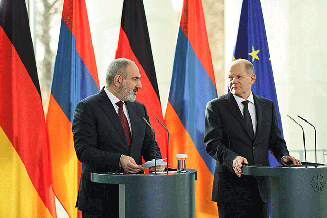На пресс-конференции с канцлером Германии Пашинян говорил о политике Азербайджана, направленной на этническую чистку народа Нагорного Карабаха