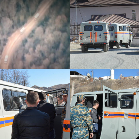 На видео, опубликованном азербайджанской стороной, не военная техника, а машины, принадлежащие Государственной службе по чрезвычайным ситуациям. МВД Республики Арцах