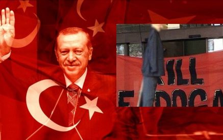 В Швейцарии сожгли куклу в образе Эрдогана и турецкий флаг