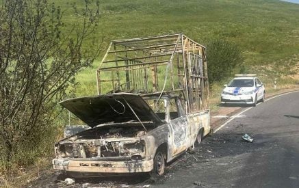 Сгорела машина. Пострадавшие — граждане Ирана
