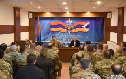 Президент Арцаха Самвел Шахраманян посетил Службу национальной безопасности