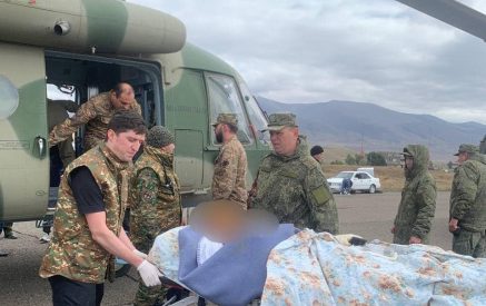 Выполняется четвертый рейс из Арцаха. В результате взрыва в Армению доставлены пациенты в тяжелом и критическом состоянии