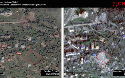 Азербайджан повредил еще одно кладбище в Шуши. Caucasus Heritage Watch