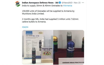 Индия снабдит Армению гранатами 30 мм и 40 мм калибра