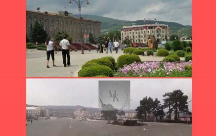 Культурный геноцид на государственном уровне. Азербайджанцы разрушили также скульптуры на площади Возрождения в Степанакерте