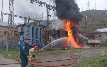 На электроподстанции Капана возник пожар