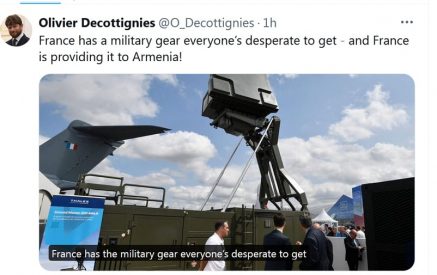 Франция имеет военную технику, которую все хотят приобрести, и она предоставляет ее Армении. Посол Декотиньи