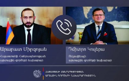 Арарат Мирзоян и Дмитро Кулеба обсудили вопросы, касающиеся повестки двусторонних отношений и политического диалога